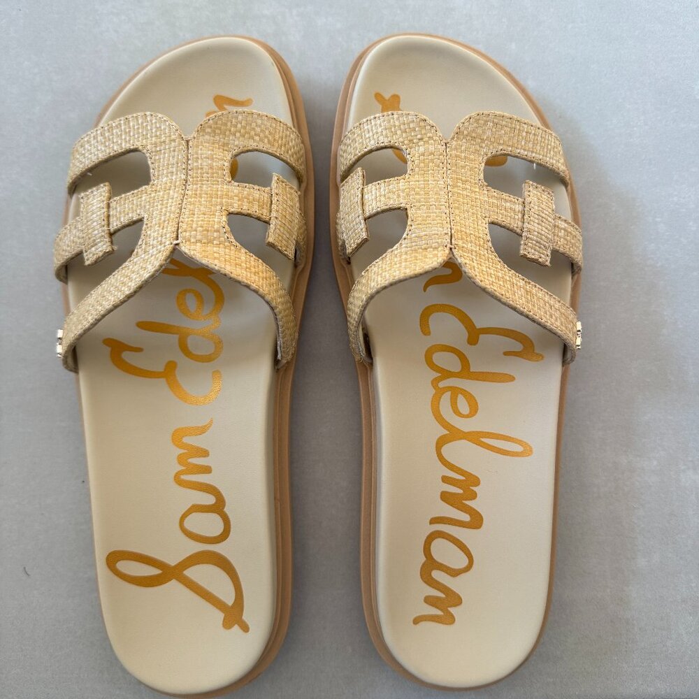 Sam Edelman Valeri Slide Sandal (Bleached Beechwood)
